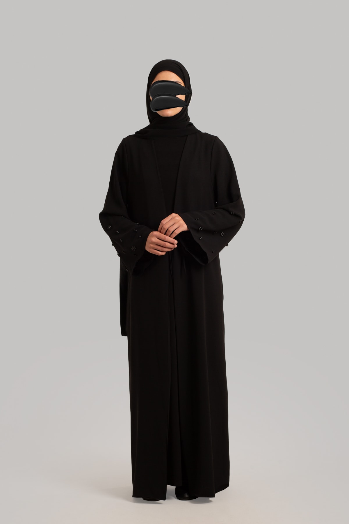 Boncuk Detaylı Abaya
