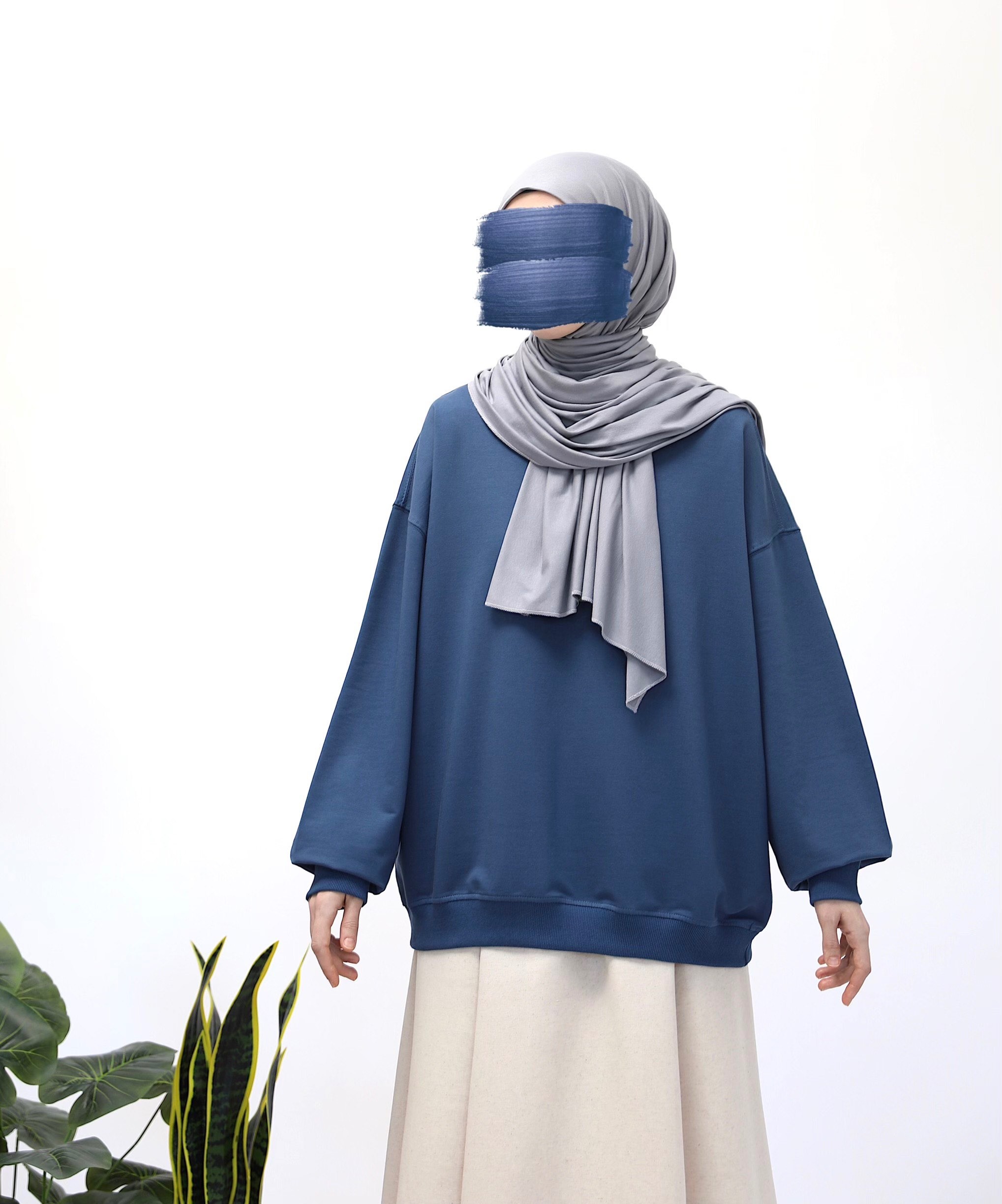 Basic Sweatshirt - İndigo
