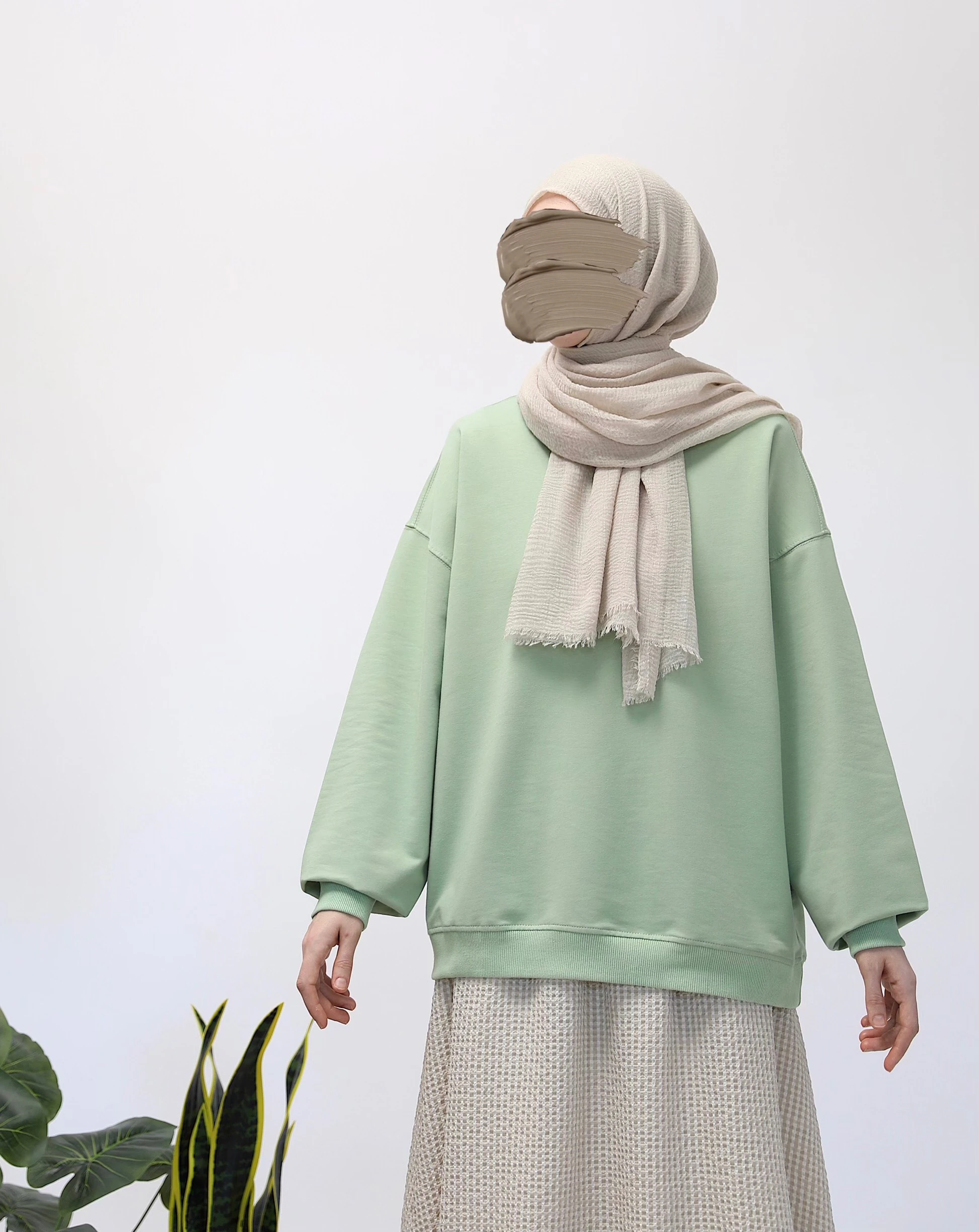 Basic Sweatshirt - Yonca Yeşil