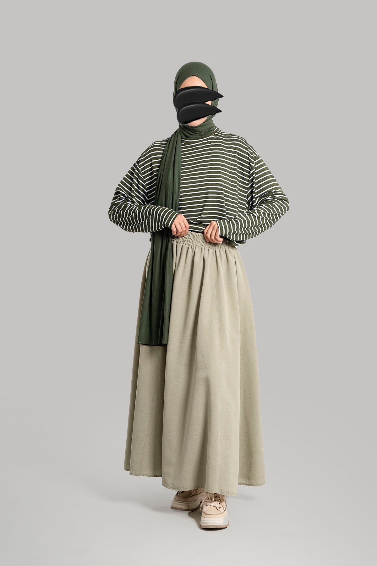 Keten Kloş Etek