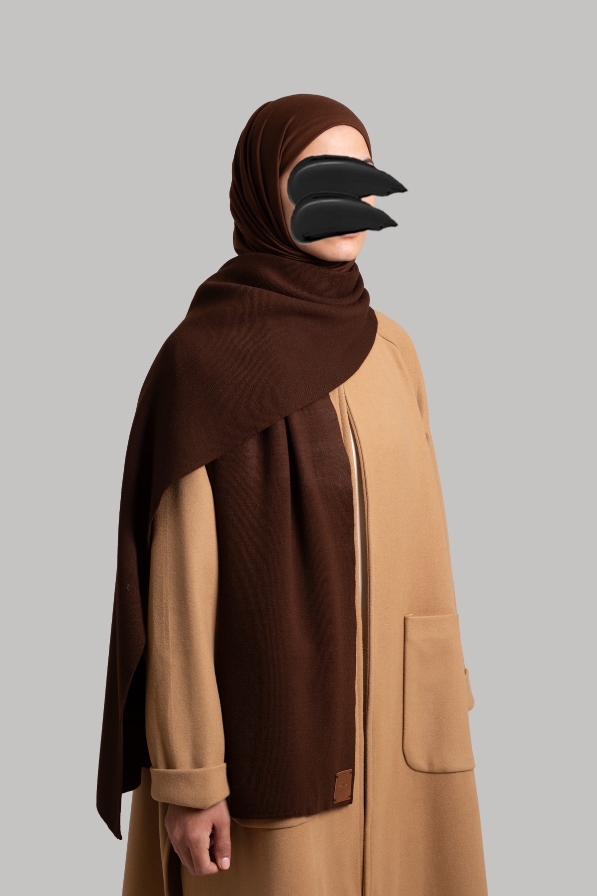 Yumuşak Dokulu Atkı - Acı Kahve