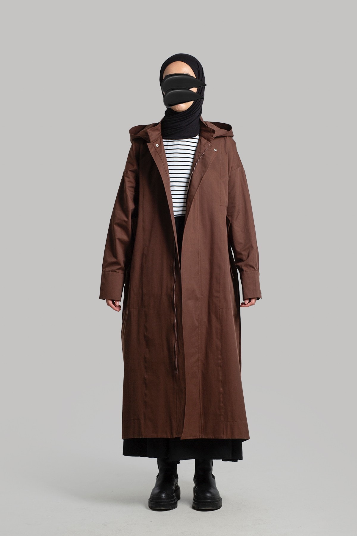 Parka Yağmurluk - Acı Kahve