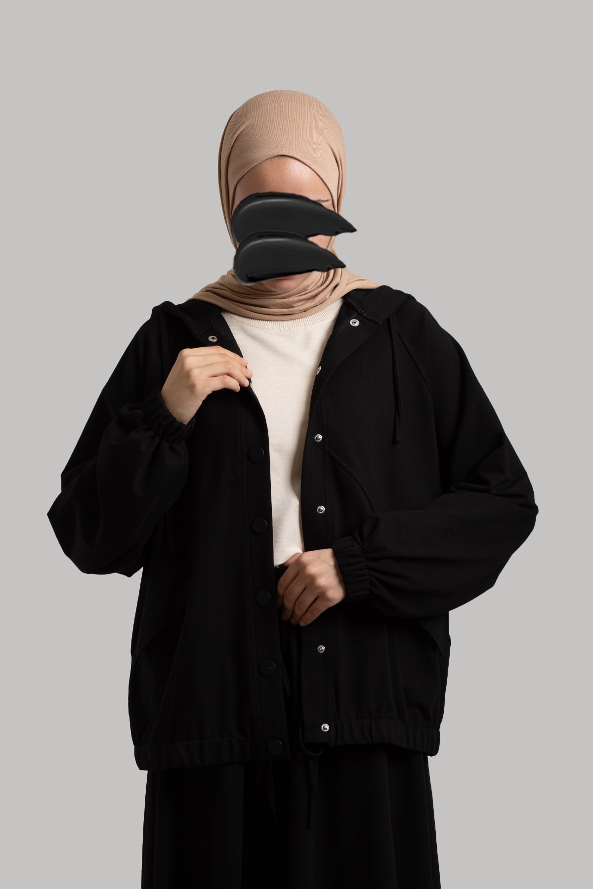 Çıtçıtlı Bomber Sweatshirt