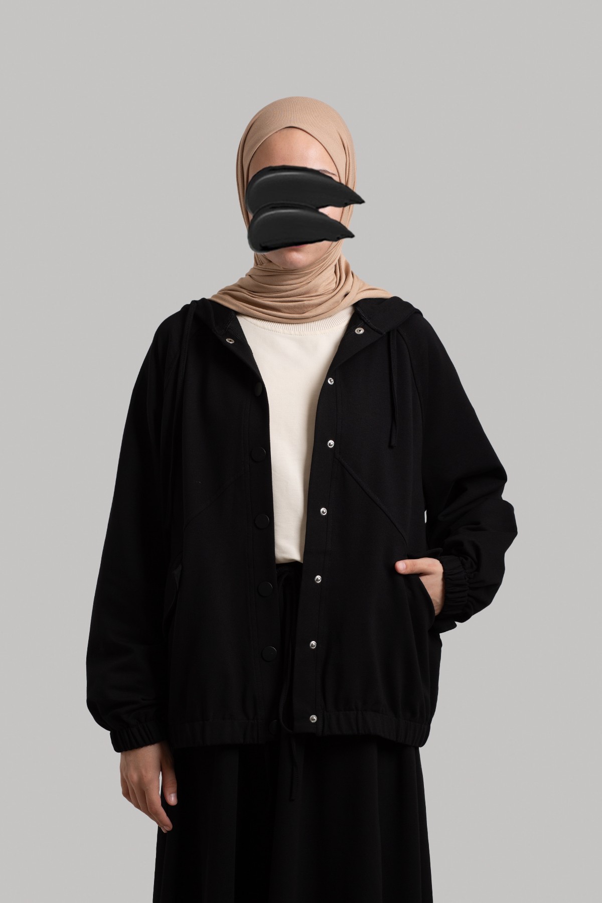 Çıtçıtlı Bomber Sweatshirt