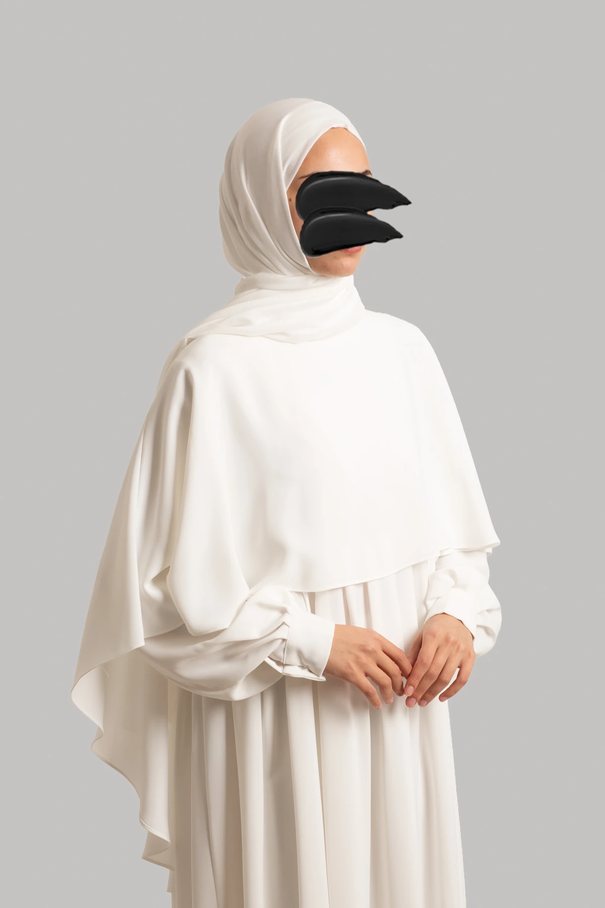 Paris İpeği Şal - Beyaz