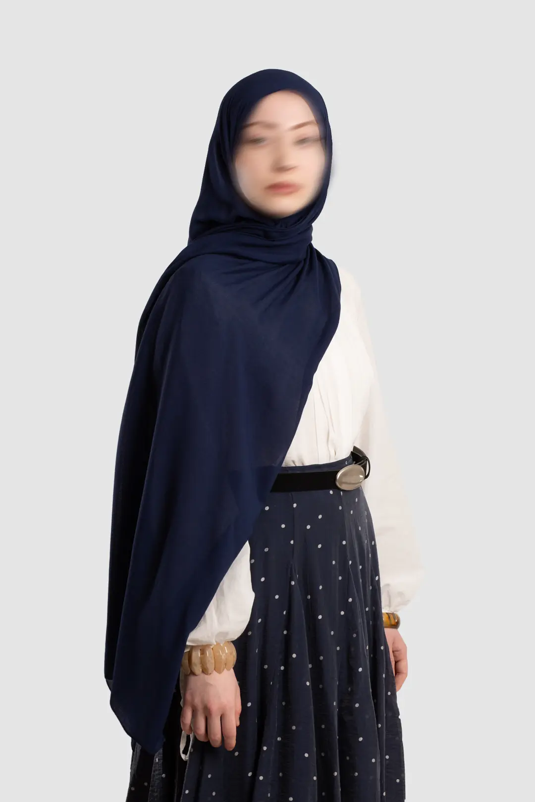 Soft Viscose Scarf | Navy Blue