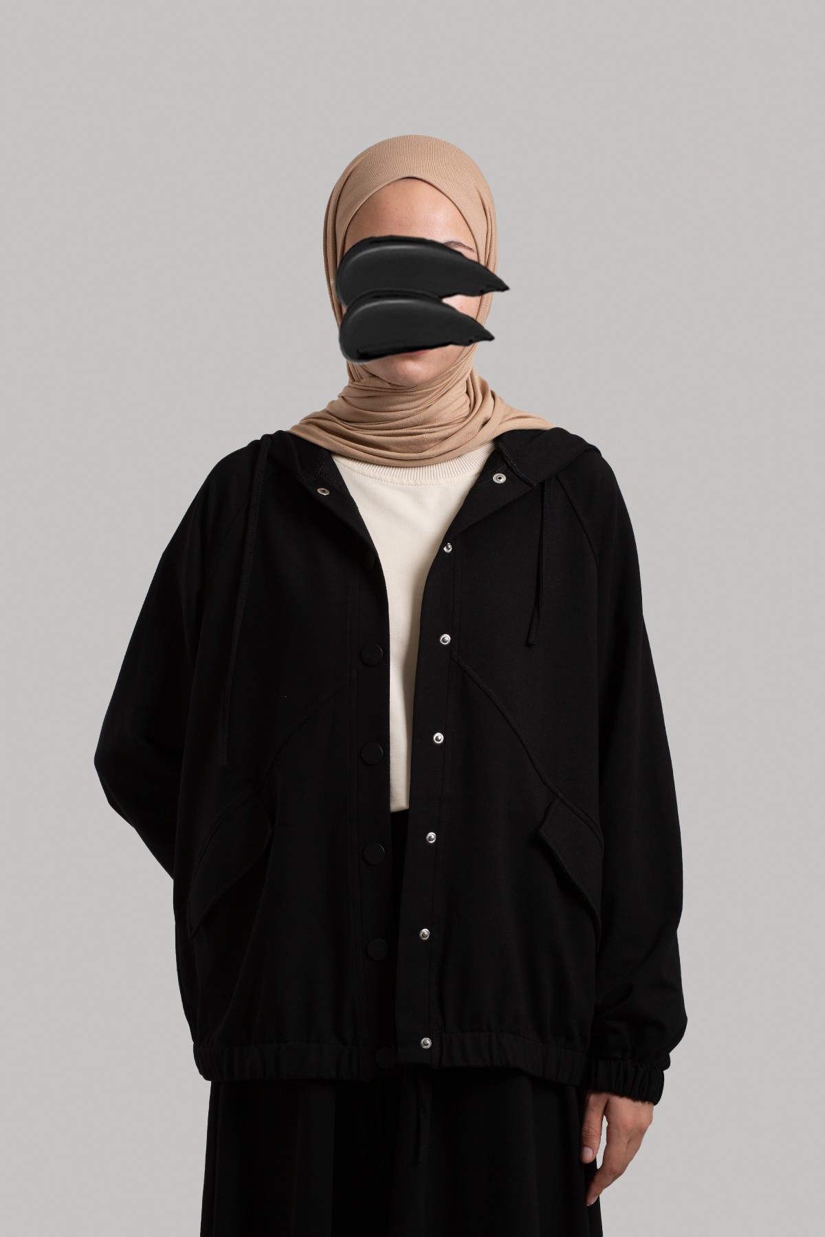 Çıtçıtlı Bomber Sweatshirt