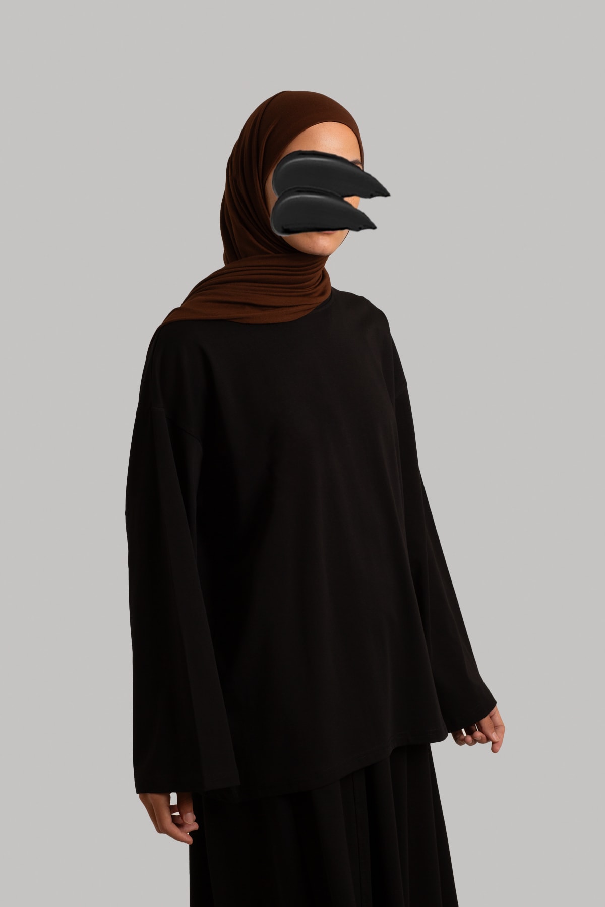 Basic Uzun Kollu Tişört - Siyah