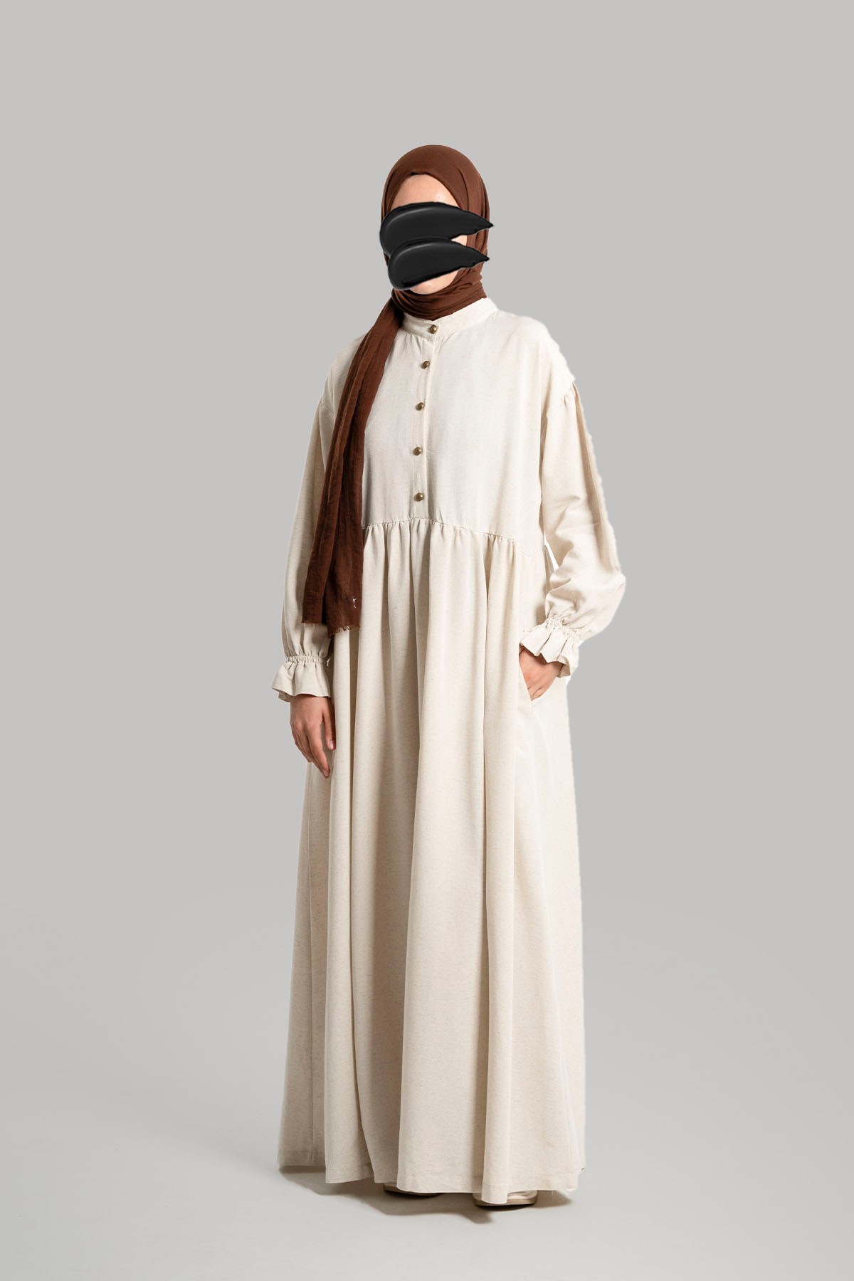 Vintage Keten Elbise