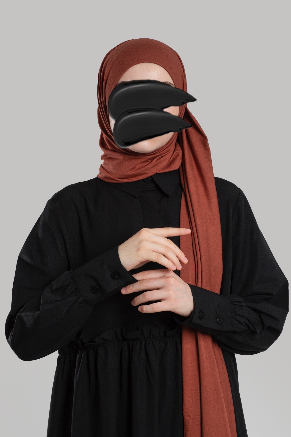 Poplin Tesettür Elbise