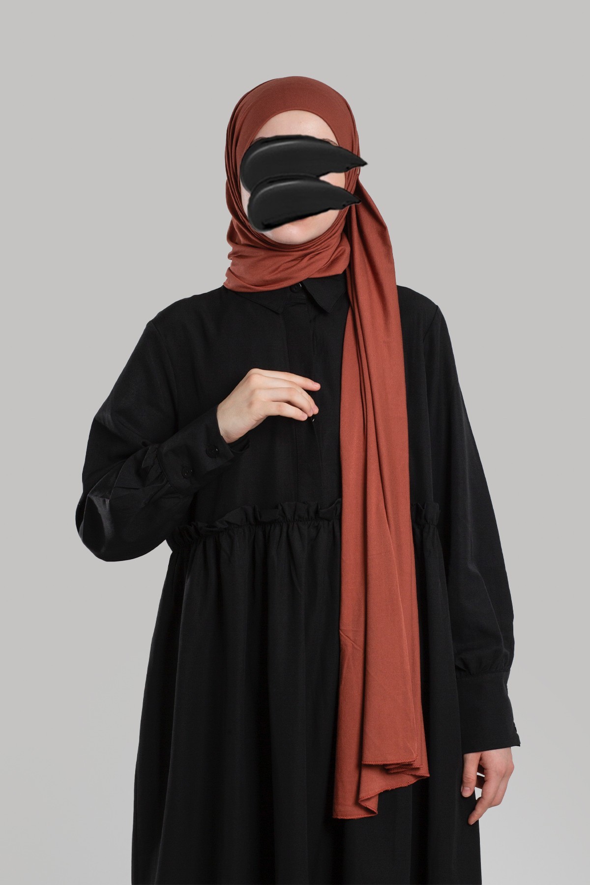 Poplin Tesettür Elbise