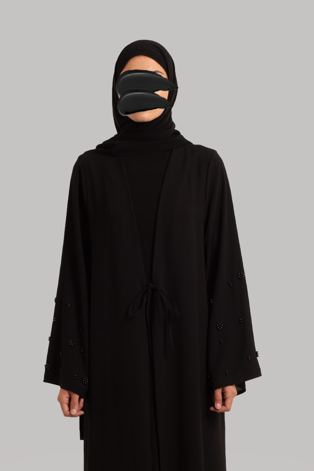 Boncuk Detaylı Abaya