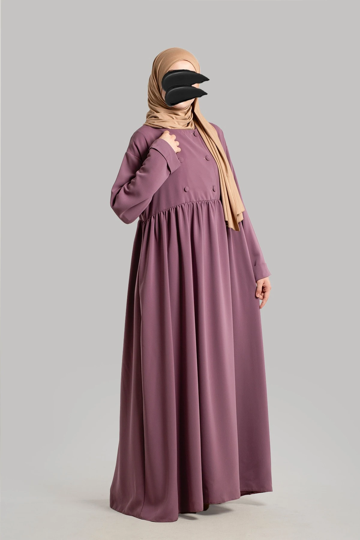 Bade Düğmeli Ferace