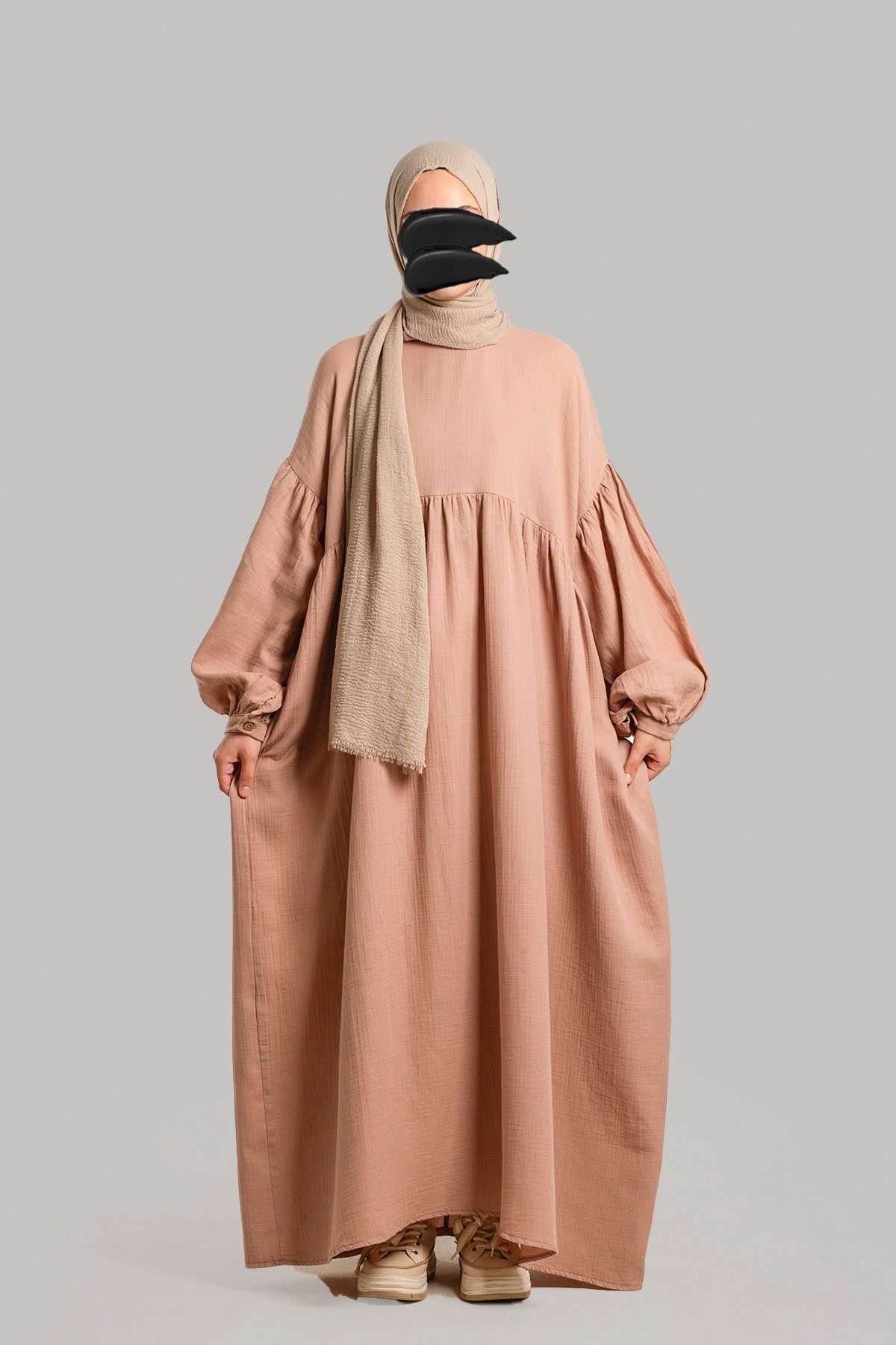 Oversize Müslin Elbise