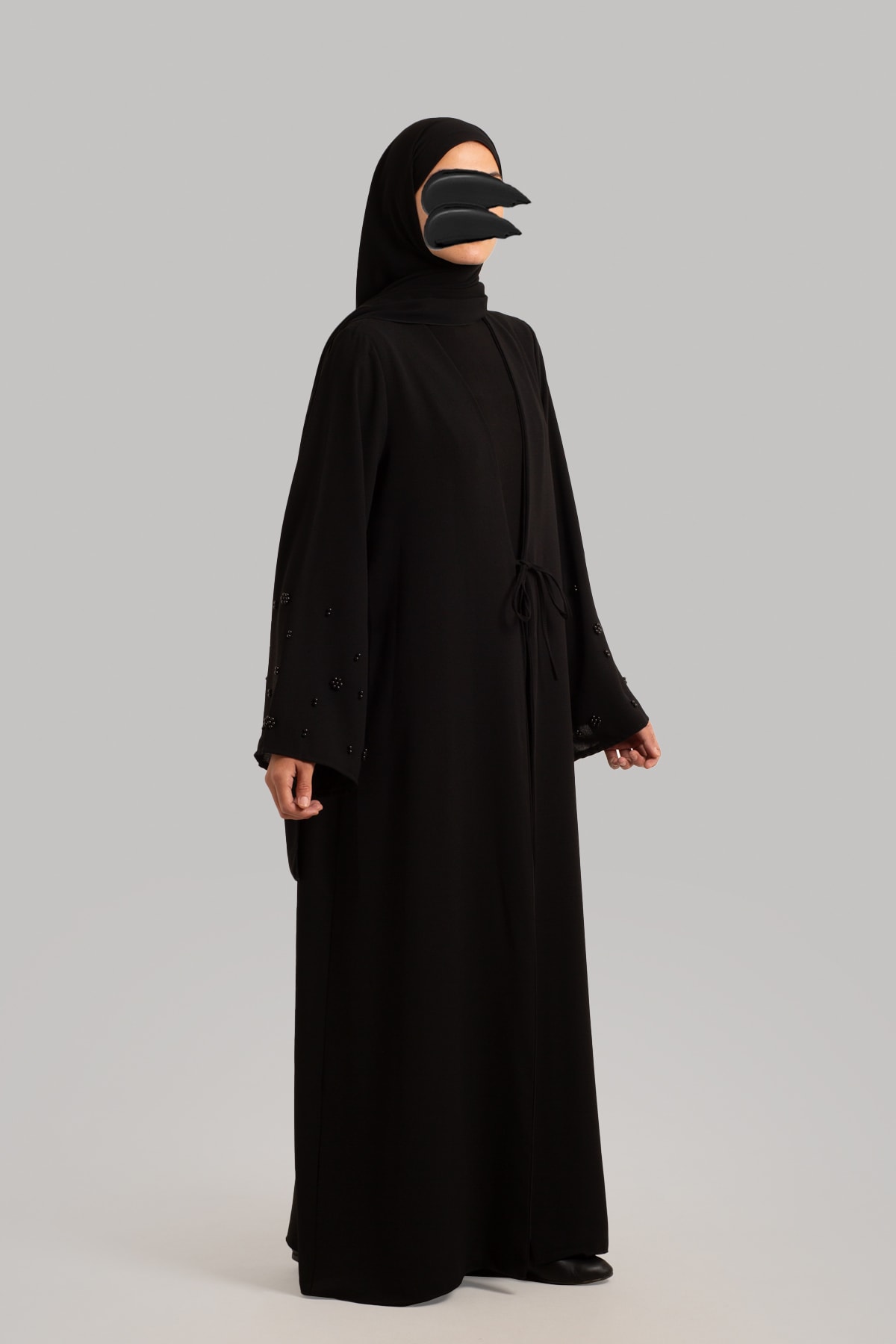 Boncuk Detaylı Abaya