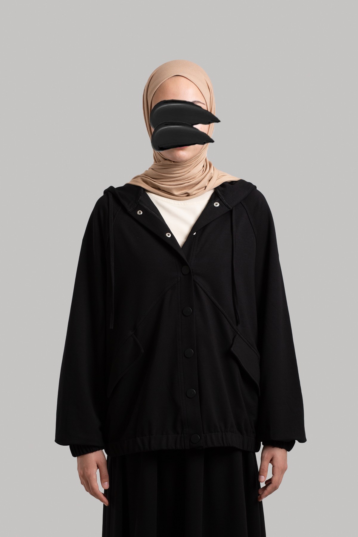 Çıtçıtlı Bomber Sweatshirt