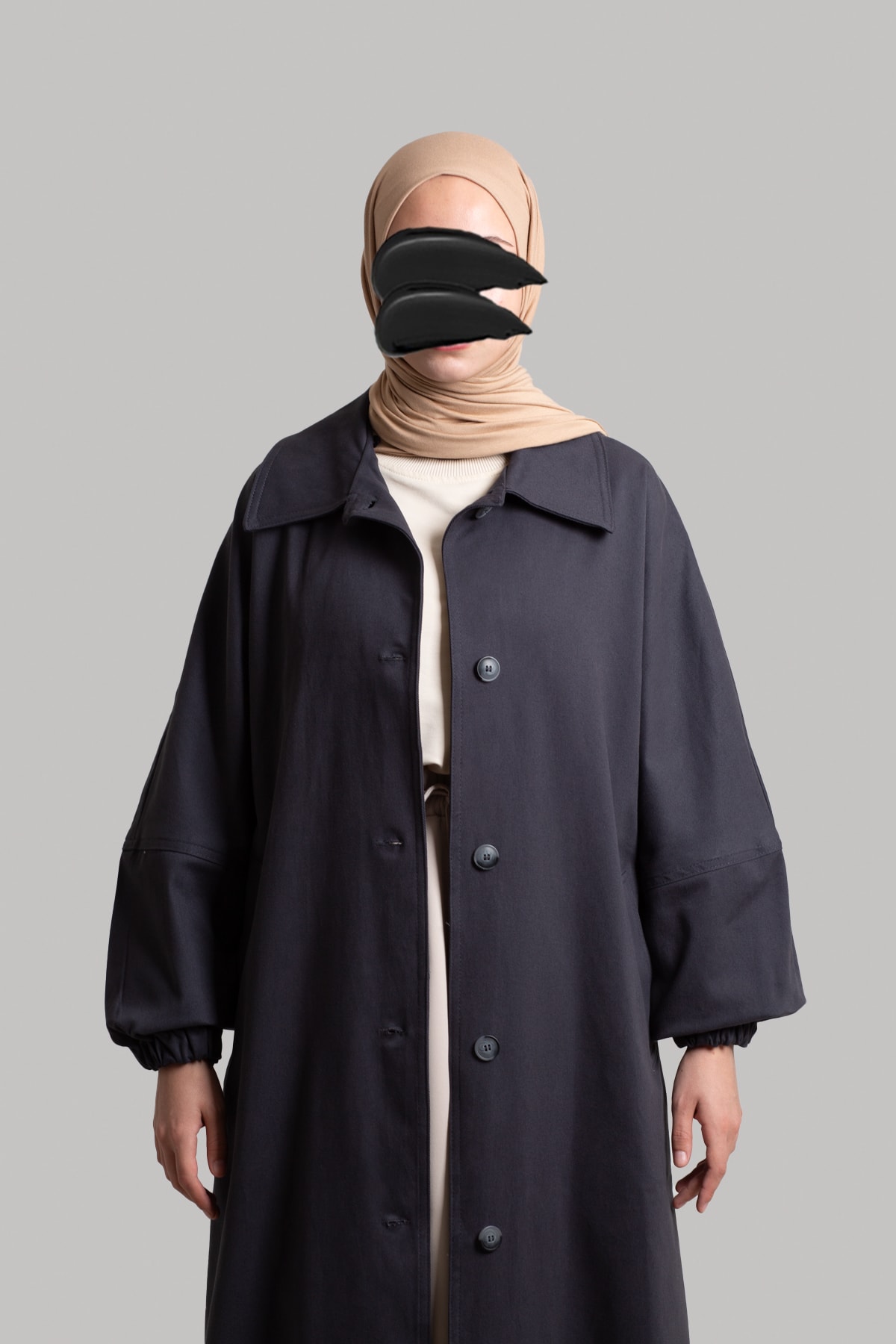 Premium Oversize Trençkot - Füme
