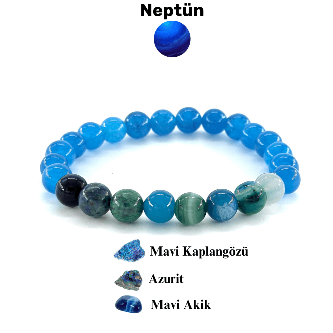 Neptün Doğal Taş Bileklik 🪐