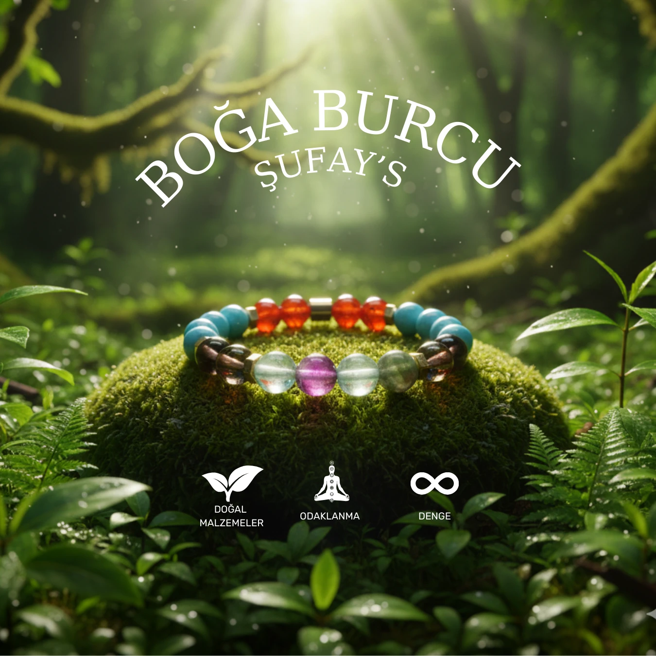 Boğa Burcu Doğal Taş Bileklik