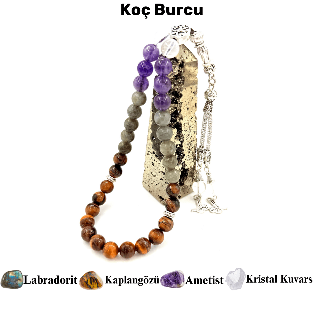 Koç Burcu Doğal Taş Tesbih