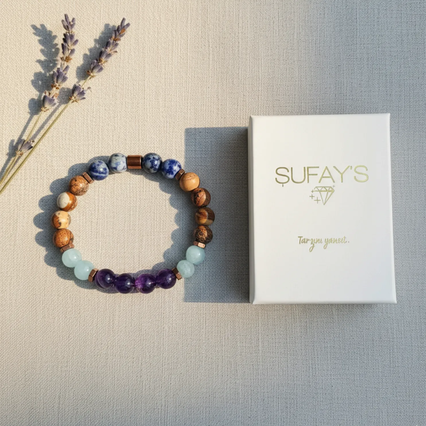 Yay Burcu Doğal Taş Bileklik