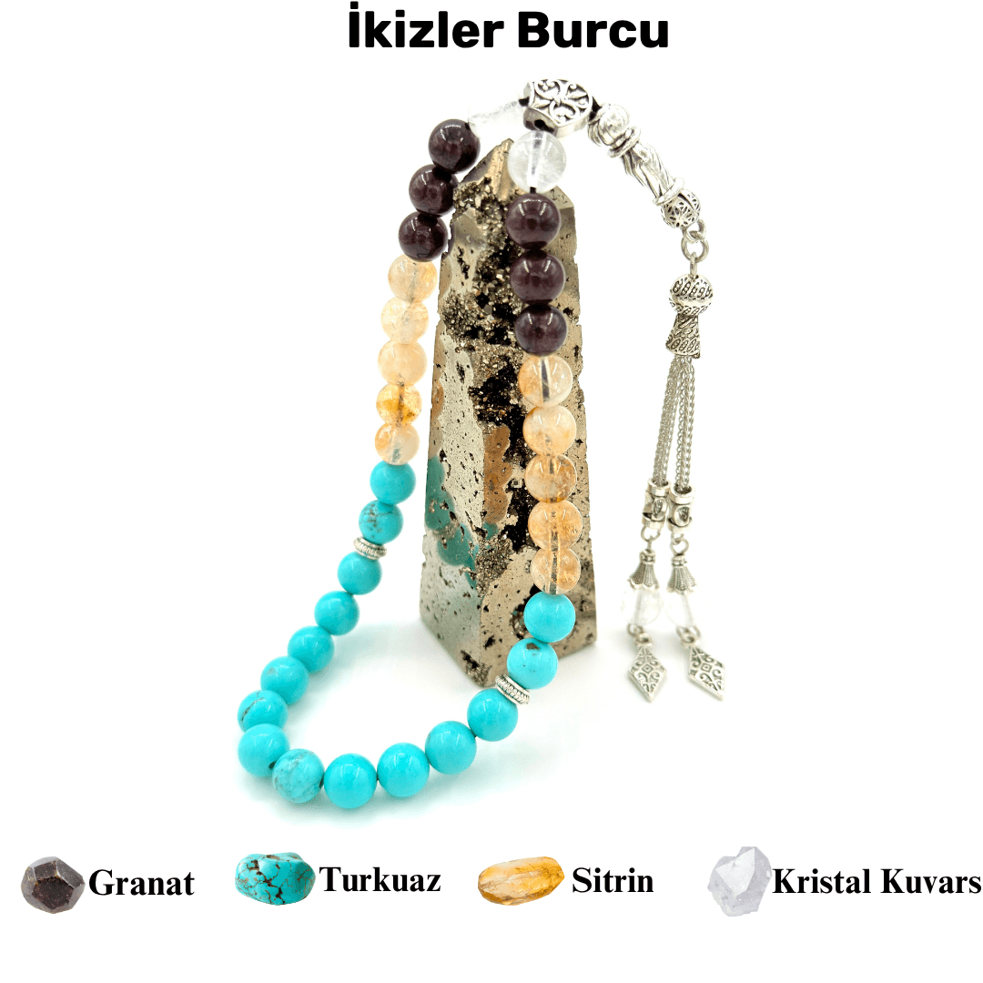 İkizler Burcu Doğal Taş Tesbih