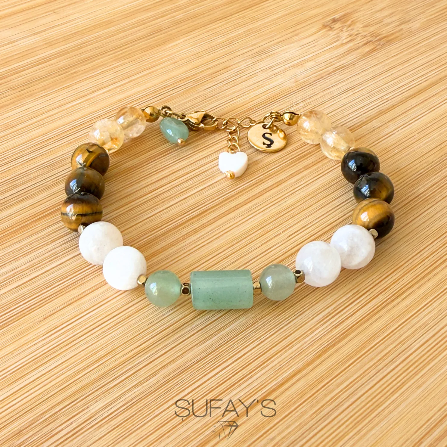 Yengeç Burcu Kişiye Özel Doğal Taş Harf Bileklik