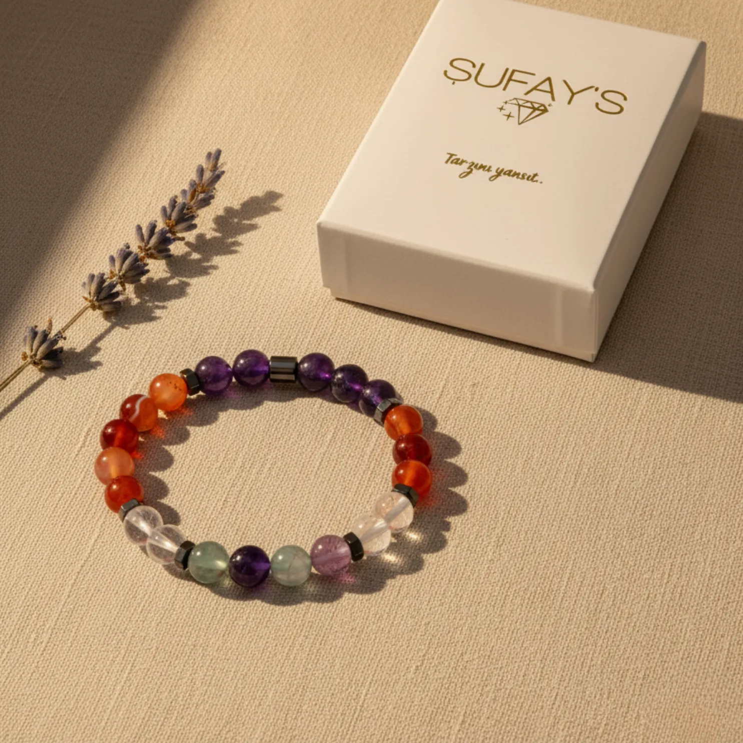 Kova Burcu Doğal Taş Bileklik