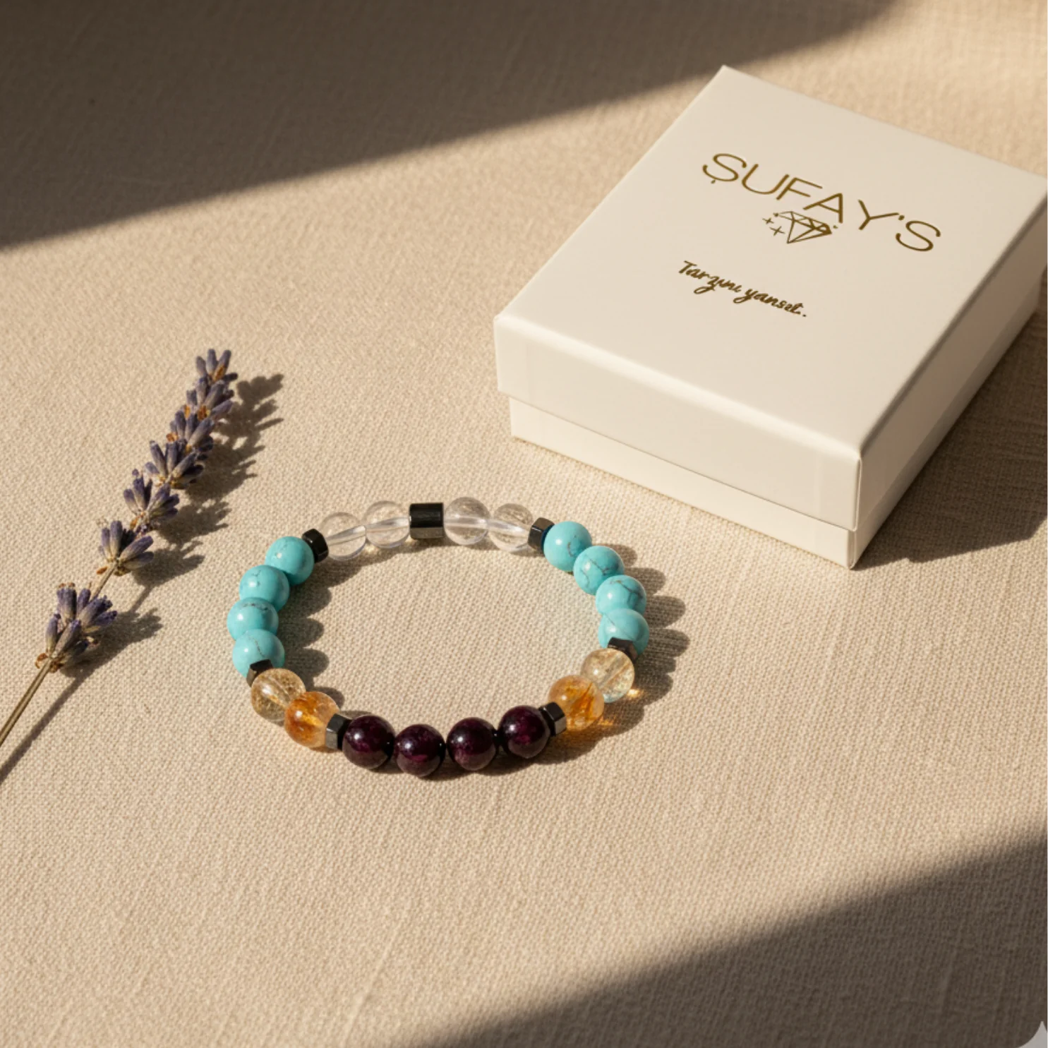 İkizler Burcu Doğal Taş Bileklik