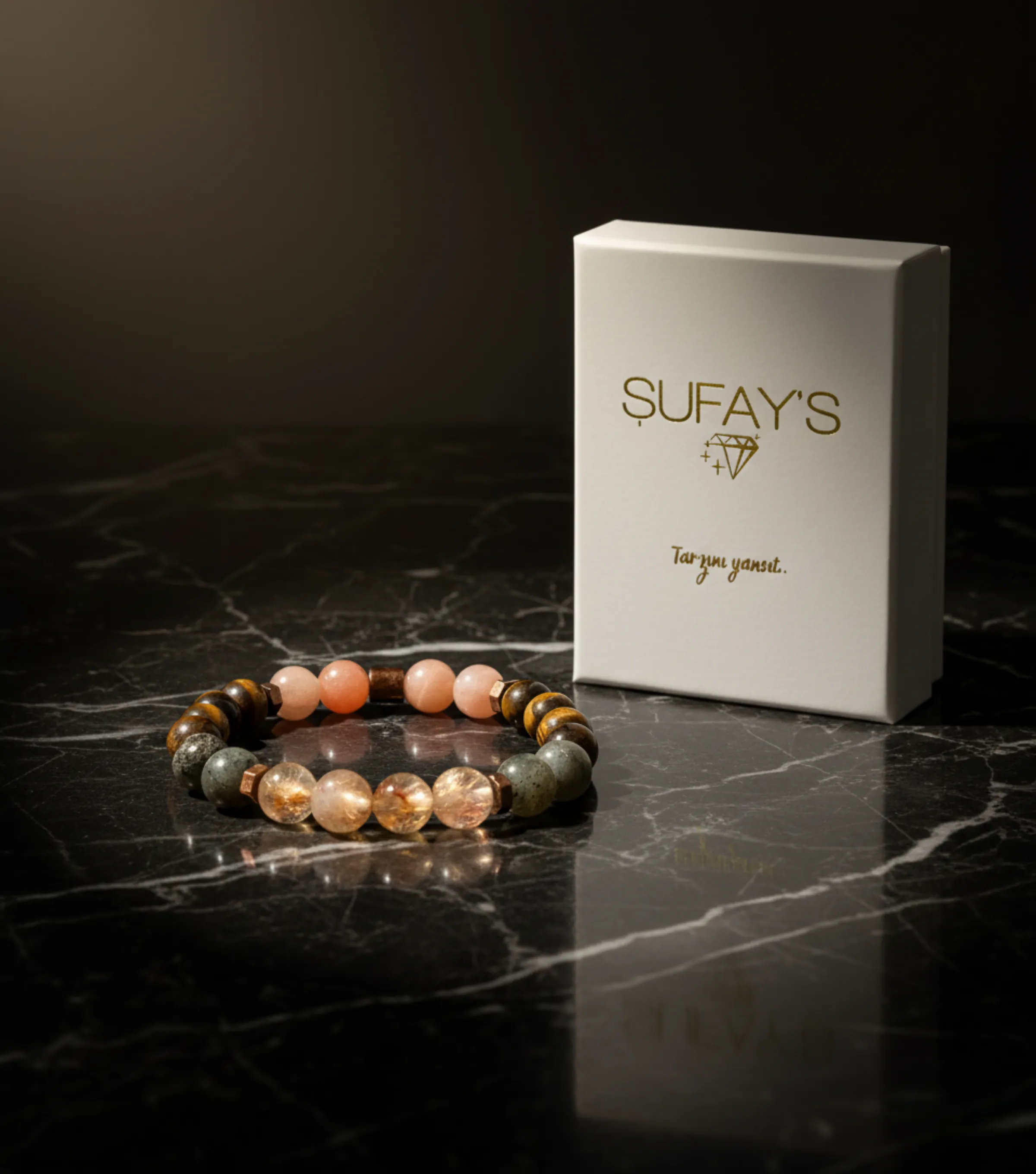 Aslan Burcu Doğal Taş Bileklik