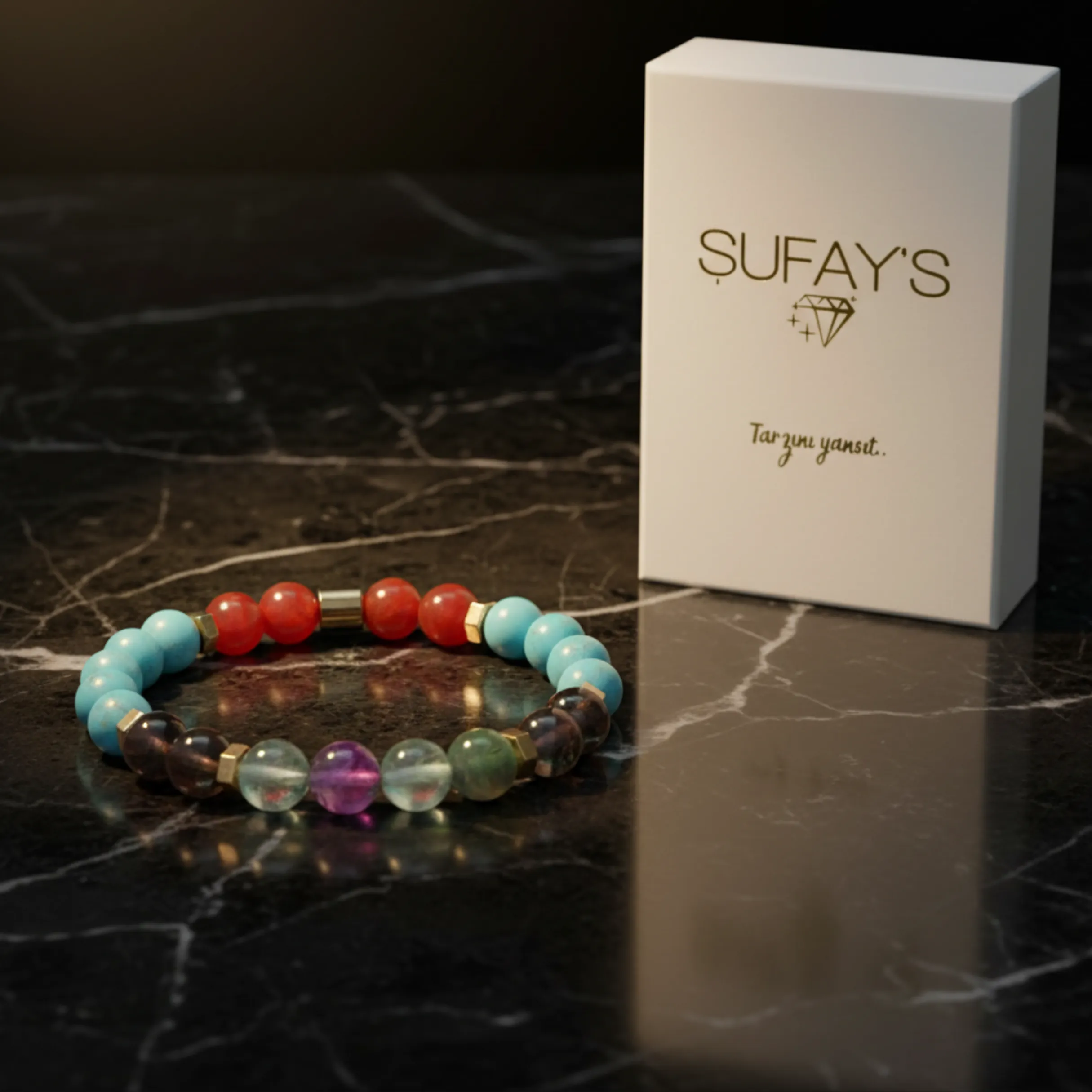 Boğa Burcu Doğal Taş Bileklik