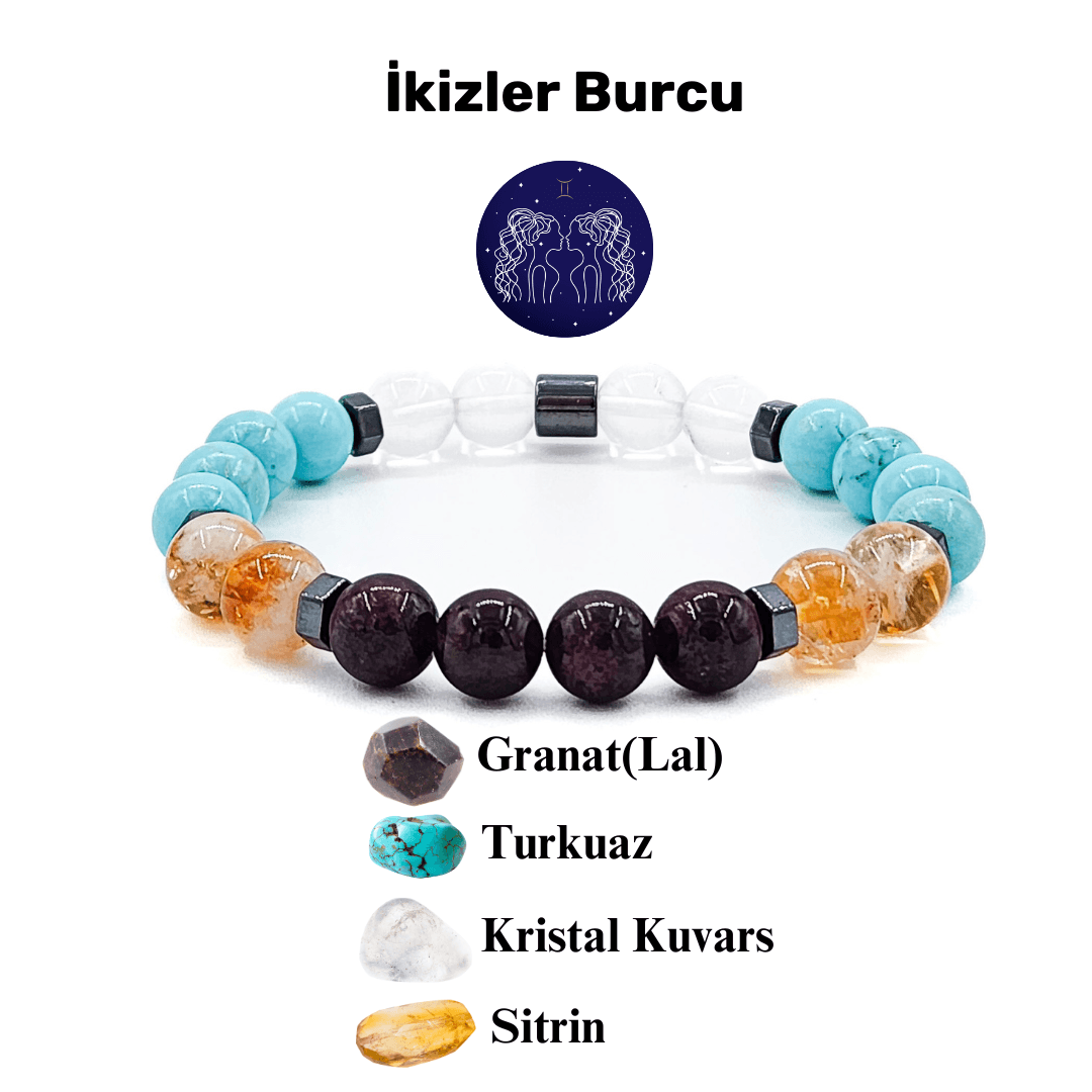 İkizler Burcu Doğal Taş Bileklik