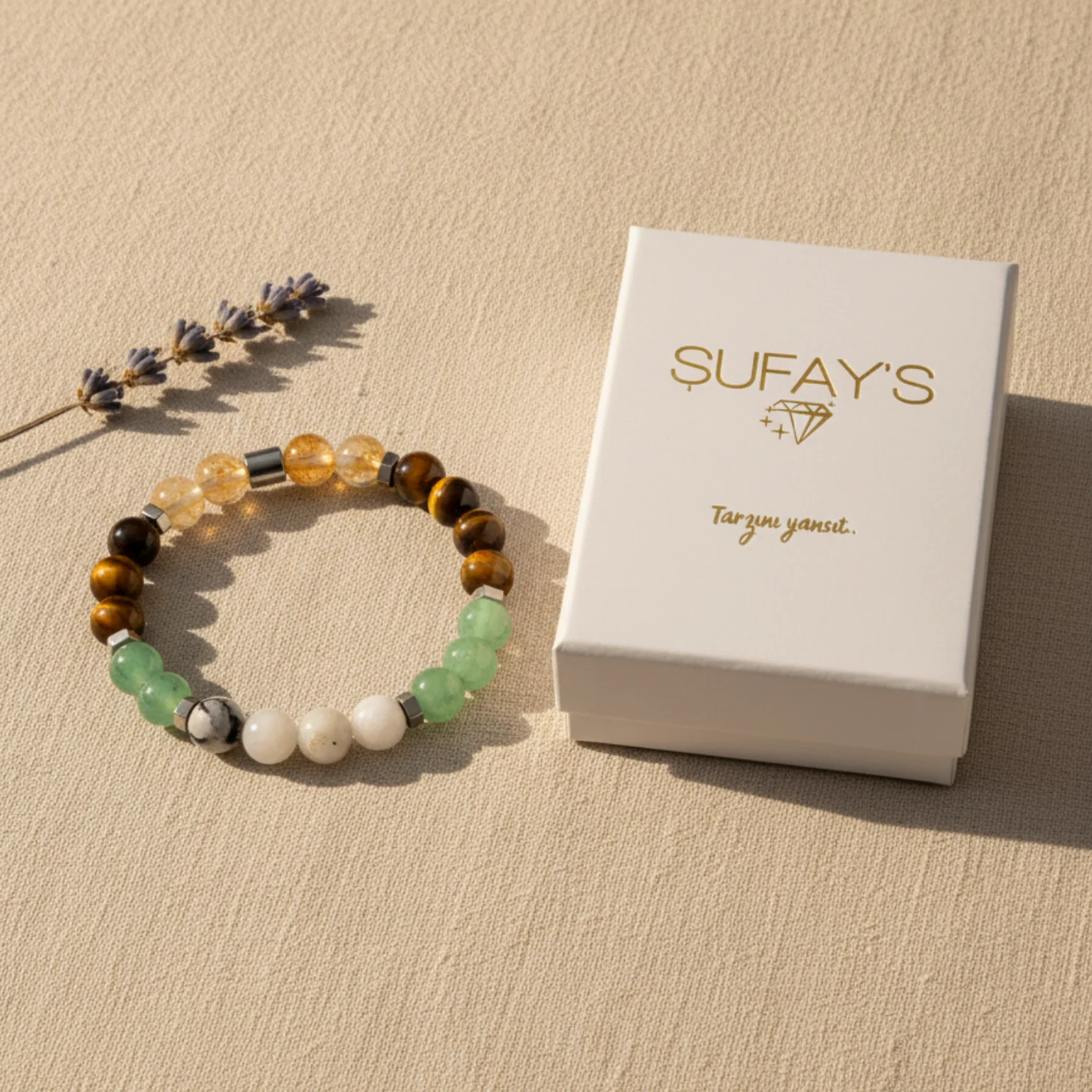 Yengeç Burcu Doğal Taş Bileklik