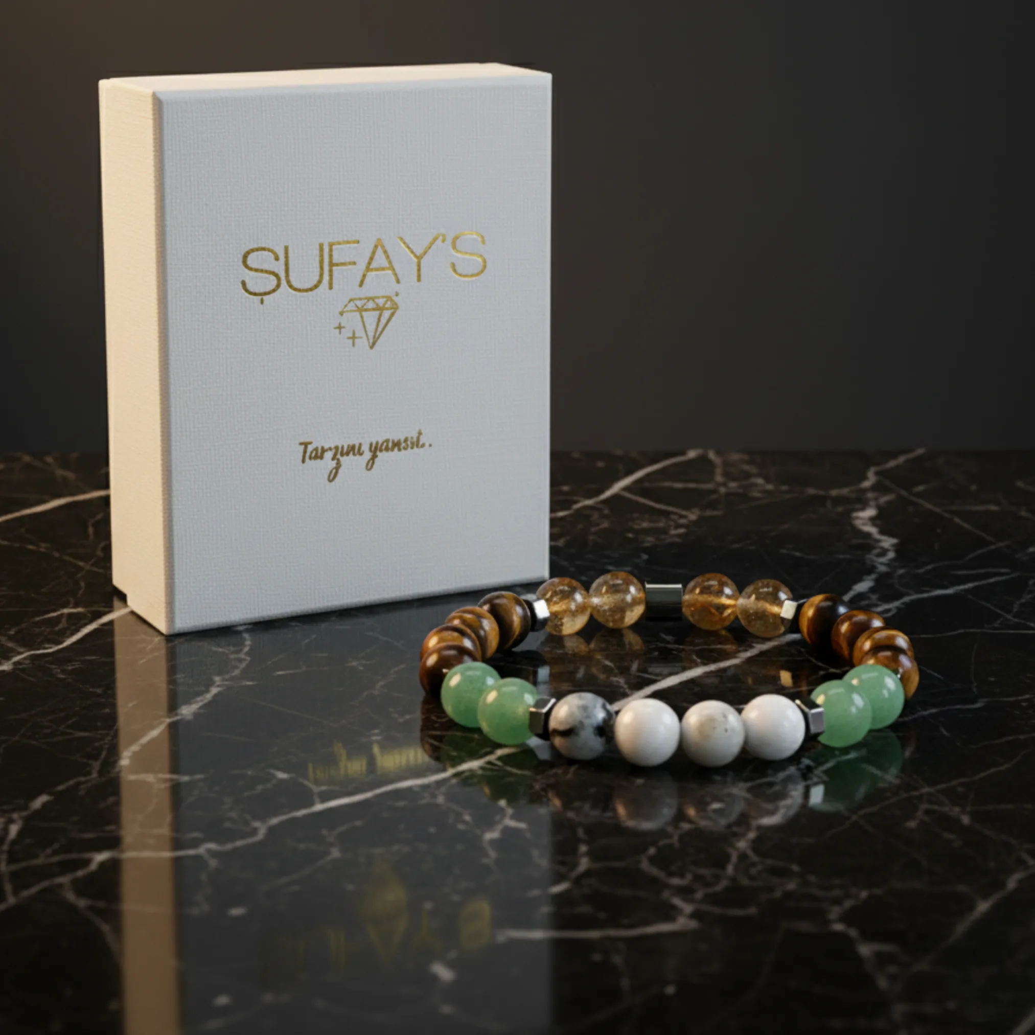 Yengeç Burcu Doğal Taş Bileklik