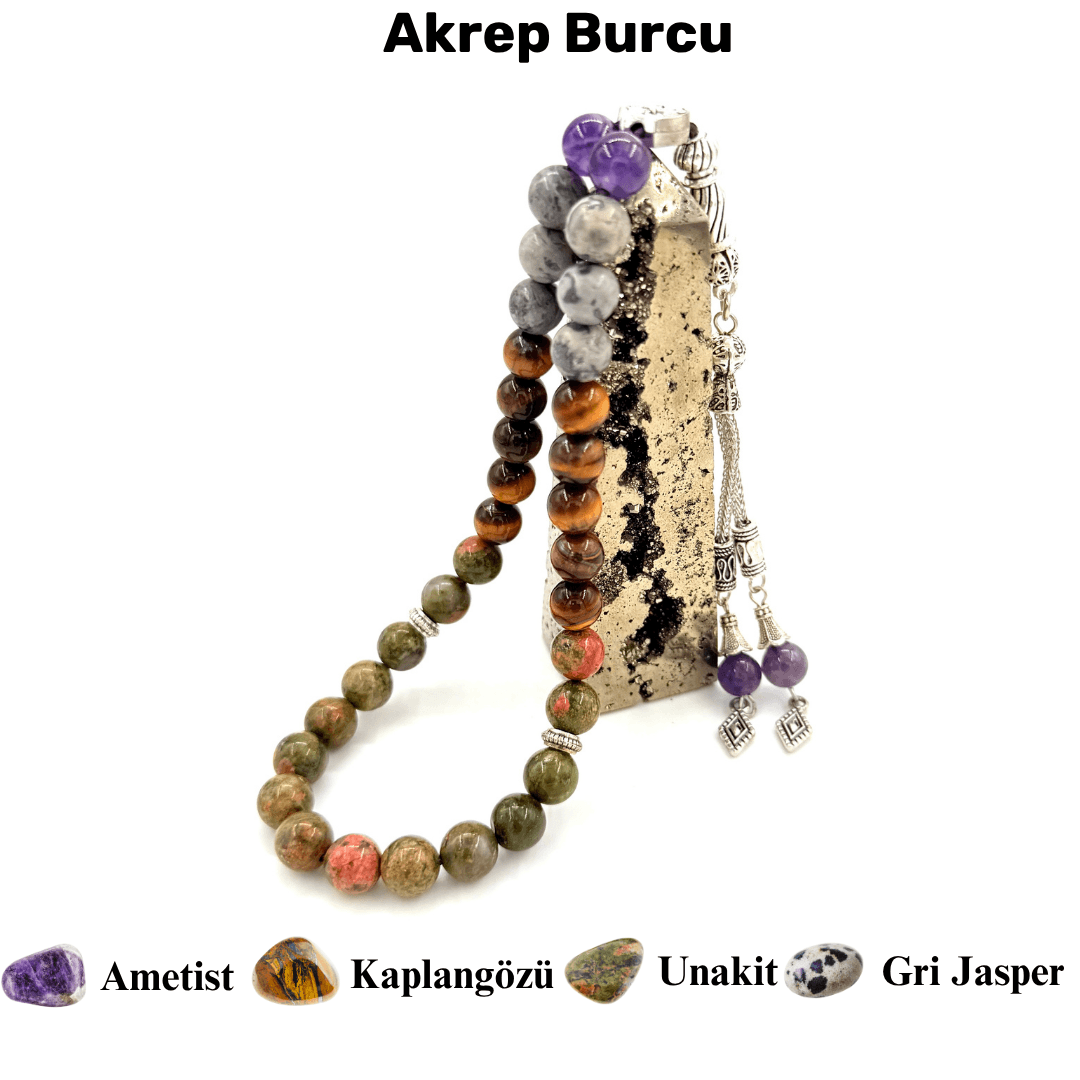 Akrep Burcu Doğal Taş Tesbih