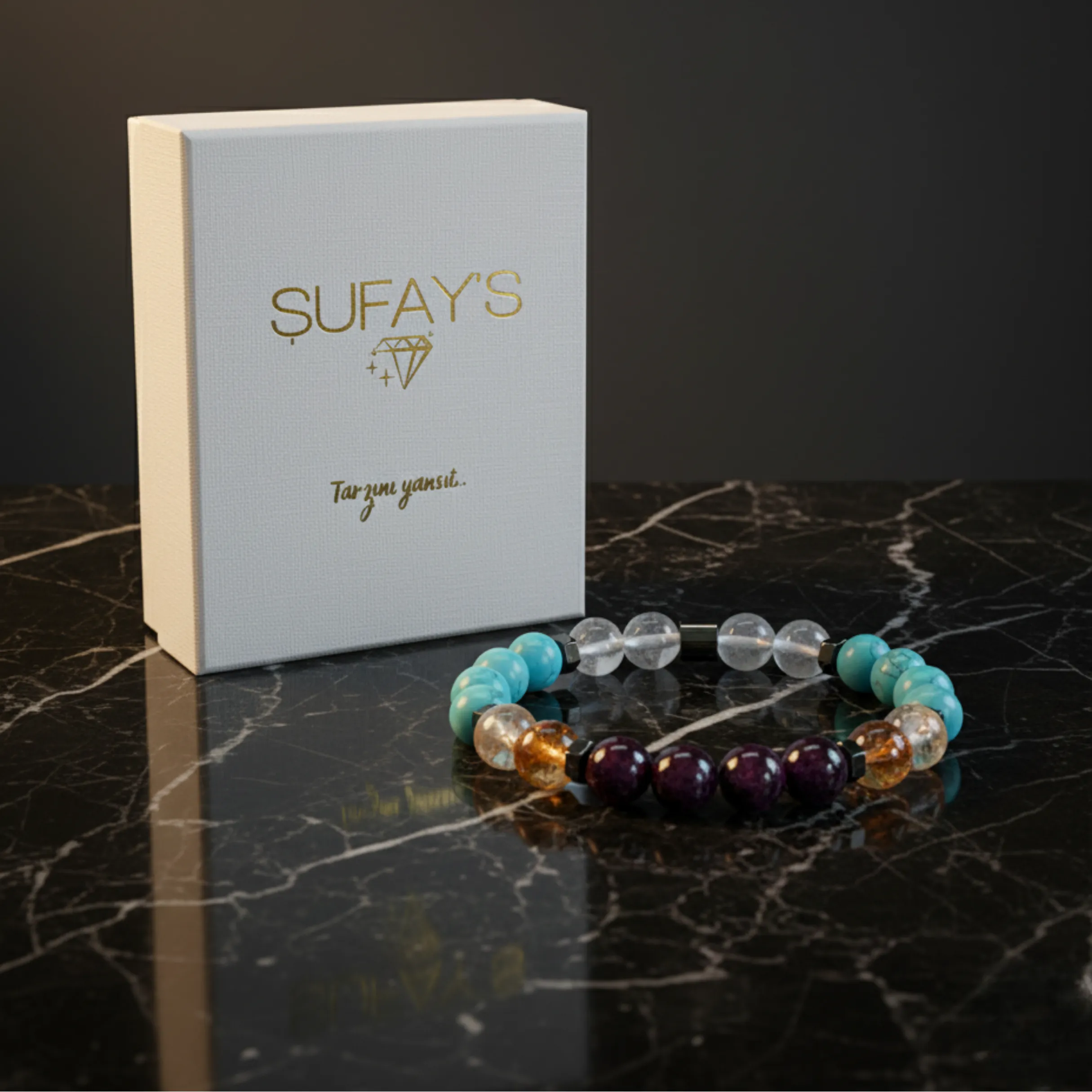 İkizler Burcu Doğal Taş Bileklik