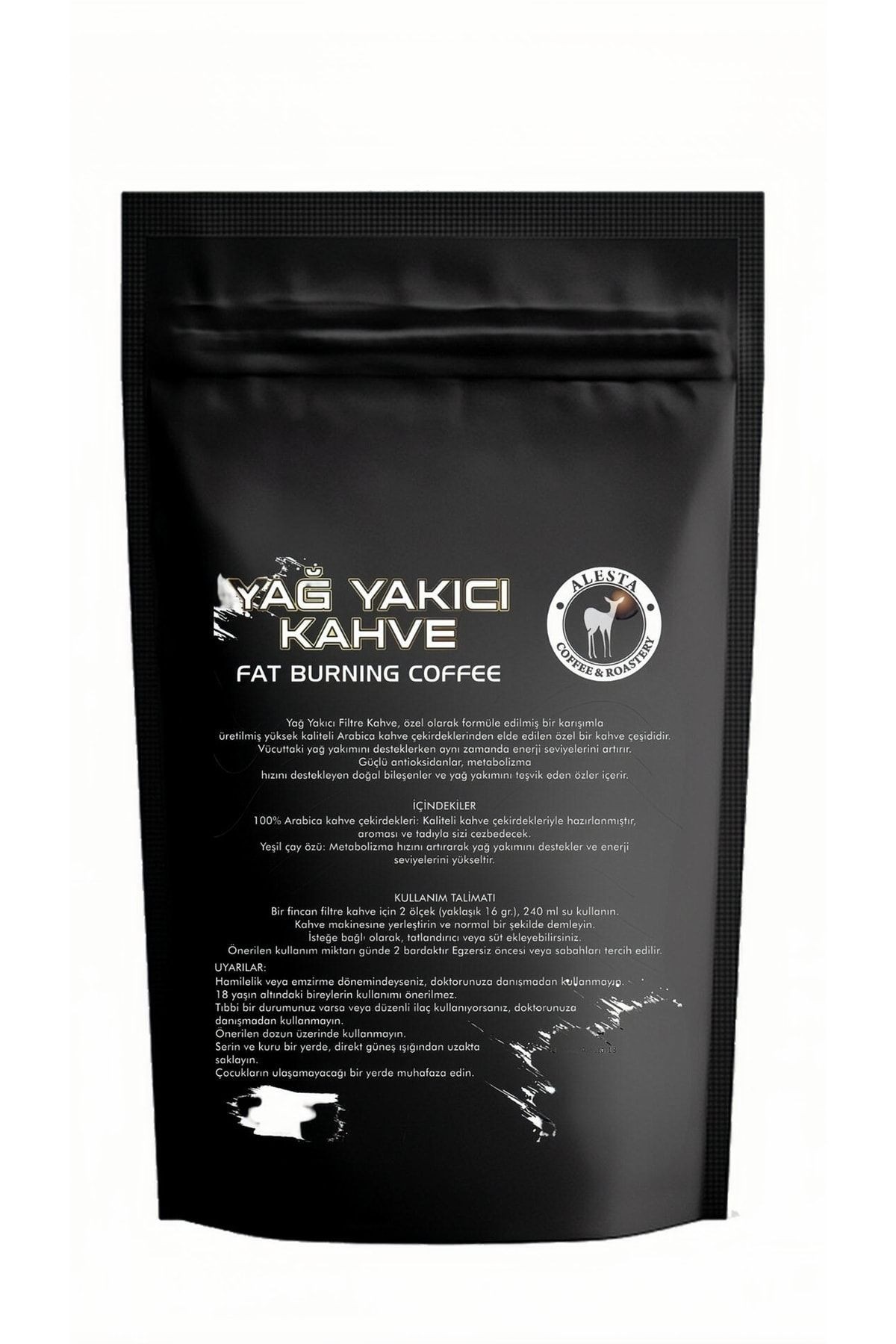 Yağ Yakıcı Kahve 500 gr | Yüksek Kafein Yeşil Çay Özü | Ketojenik & %100 Doğal Filtre Kahve