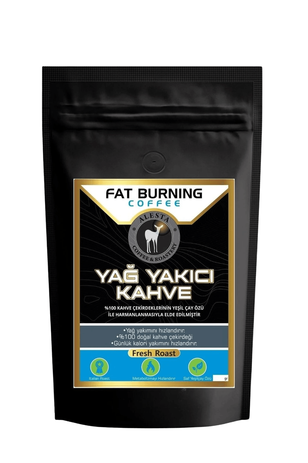 Yağ Yakıcı Kahve 500 gr | Yüksek Kafein Yeşil Çay Özü | Ketojenik & %100 Doğal Filtre Kahve