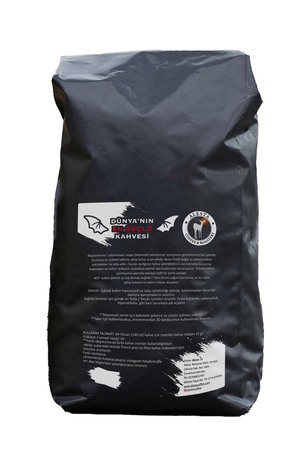 Yüksek Kafeinli Öğütülmüş Filtre Kahve 1000 Gr. /sporcu Kahvesi 3 Kat Kafein(french Press Ve Makine)