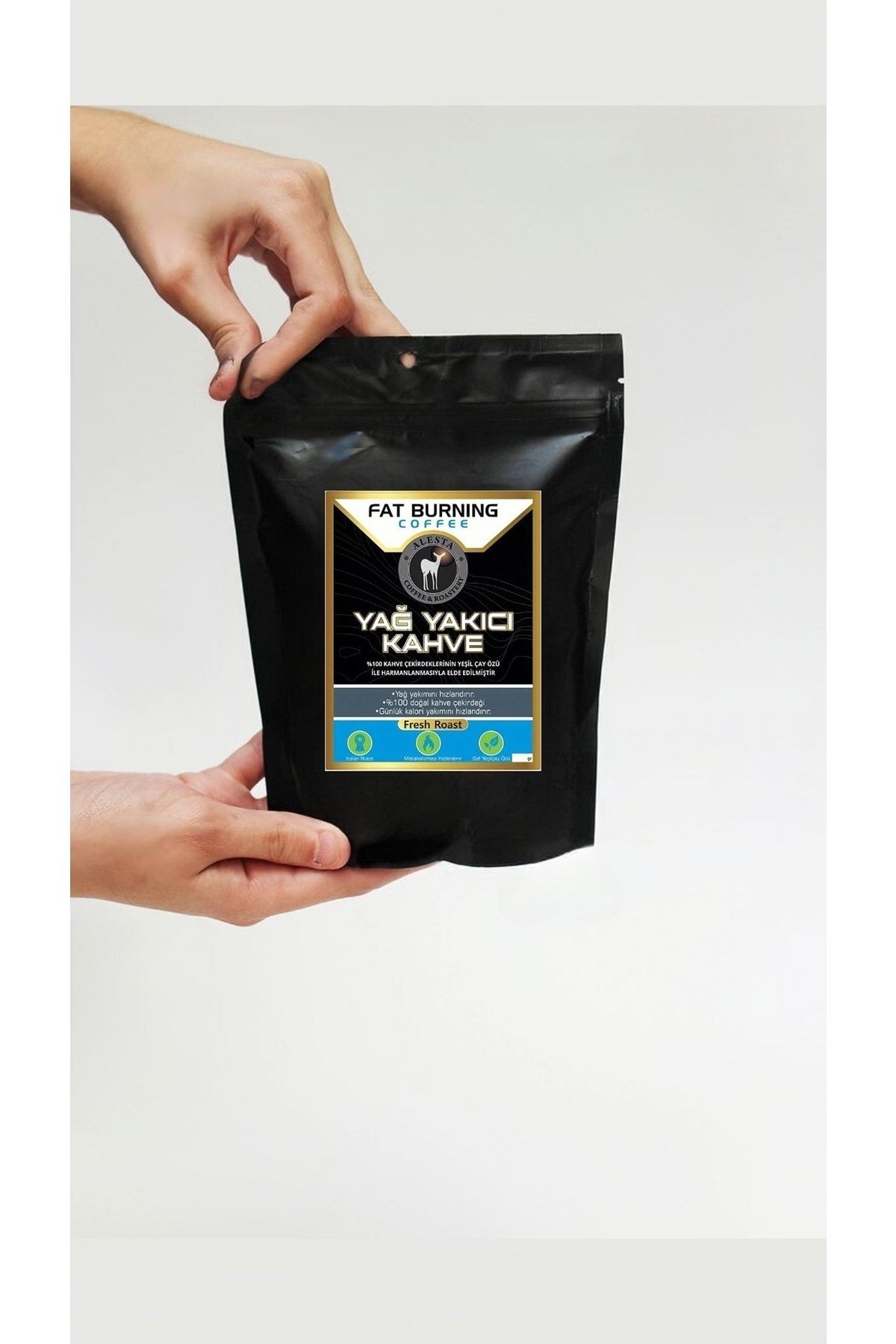 Yağ Yakıcı Kahve 500 gr | Yüksek Kafein Yeşil Çay Özü | Ketojenik & %100 Doğal Filtre Kahve