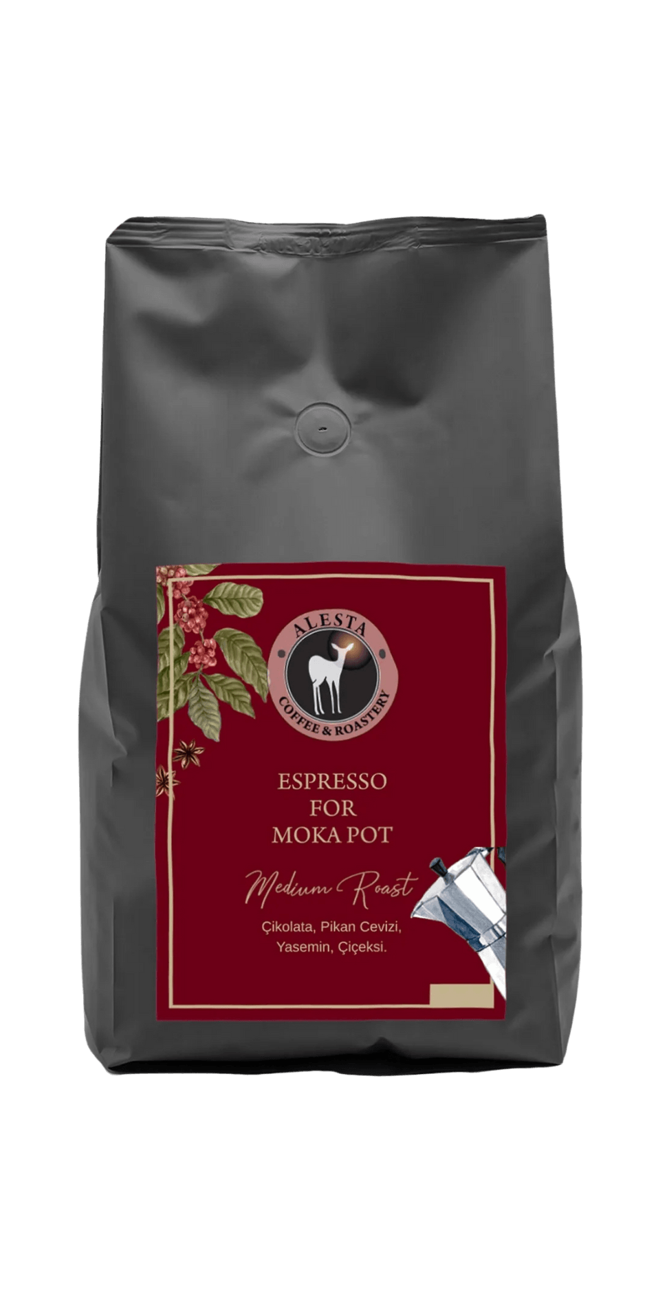 Alesta Espresso Blend 1000 Gr. – Moka Pot Ve Ev Tipi Espresso Makineleri Için Öğütülmüş Kahve