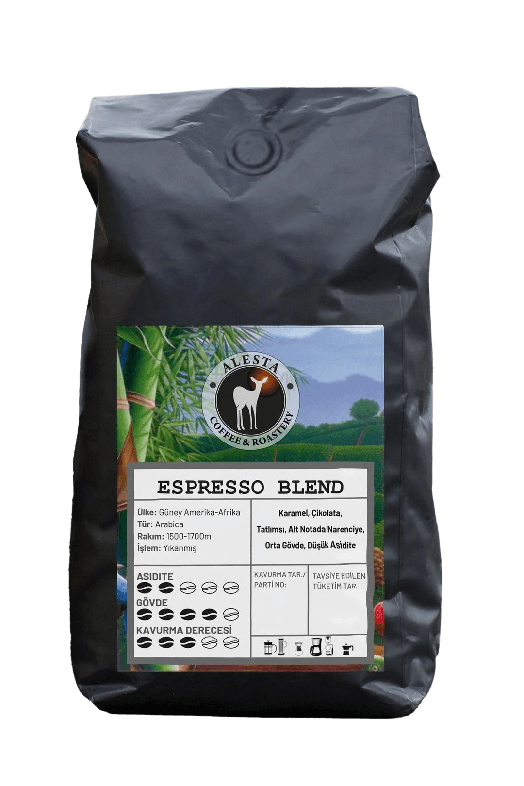 Espresso Kavrulmuş Çekirdek Kahve 1000 Gr.