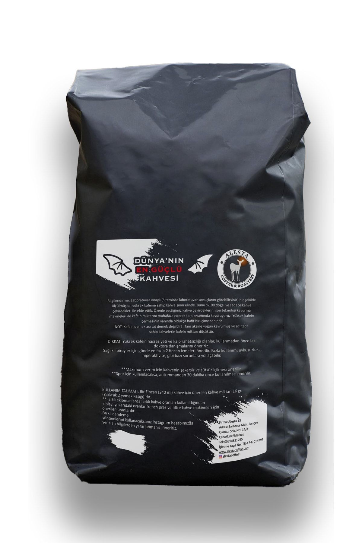 Yüksek Kafeinli Espresso Çekirdek Kahve 1000 Gr. /sporcu Kahvesi 3 Kat Kafein