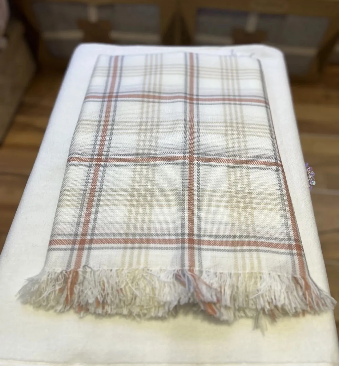 150x150 Orlon Sofra/Masa Örtüsü Turuncu-krem