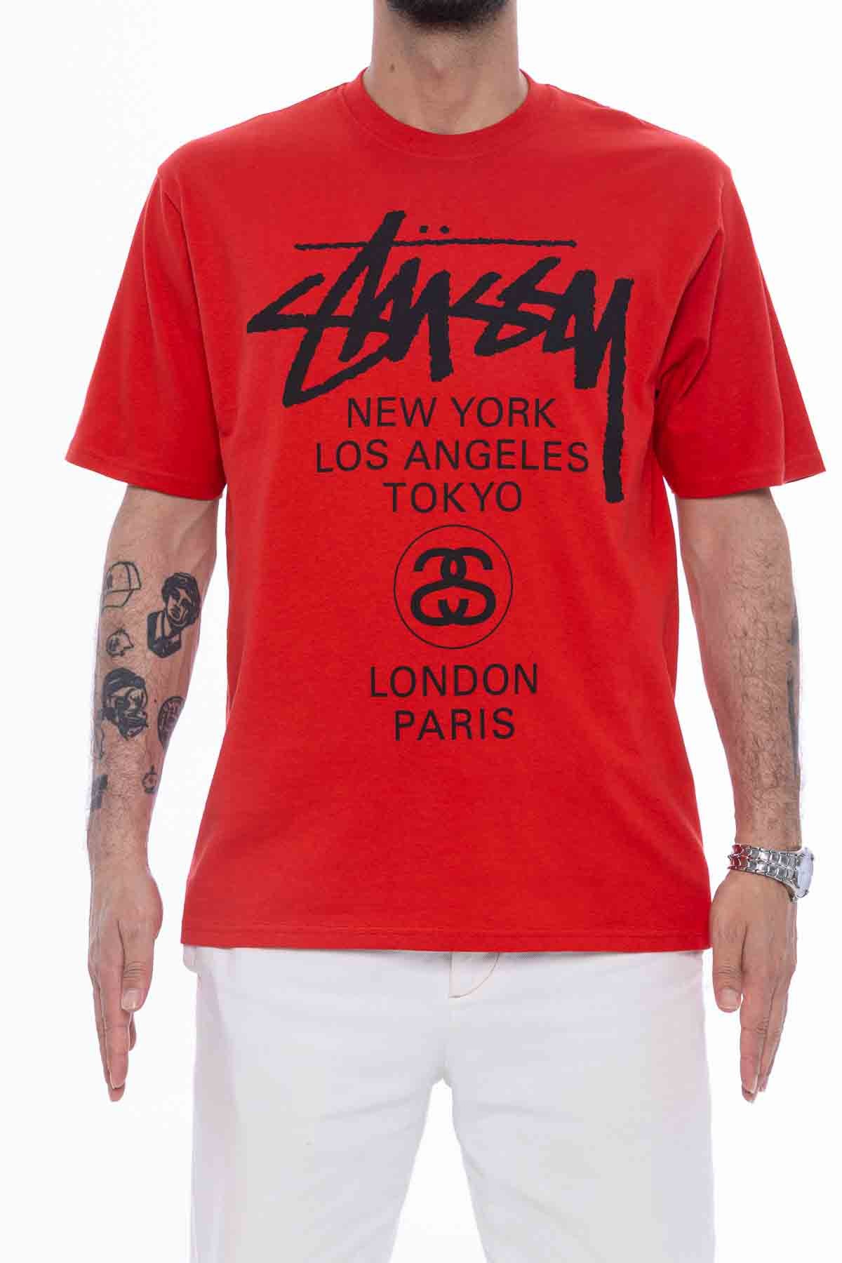Stüssy World Tour Tee Red