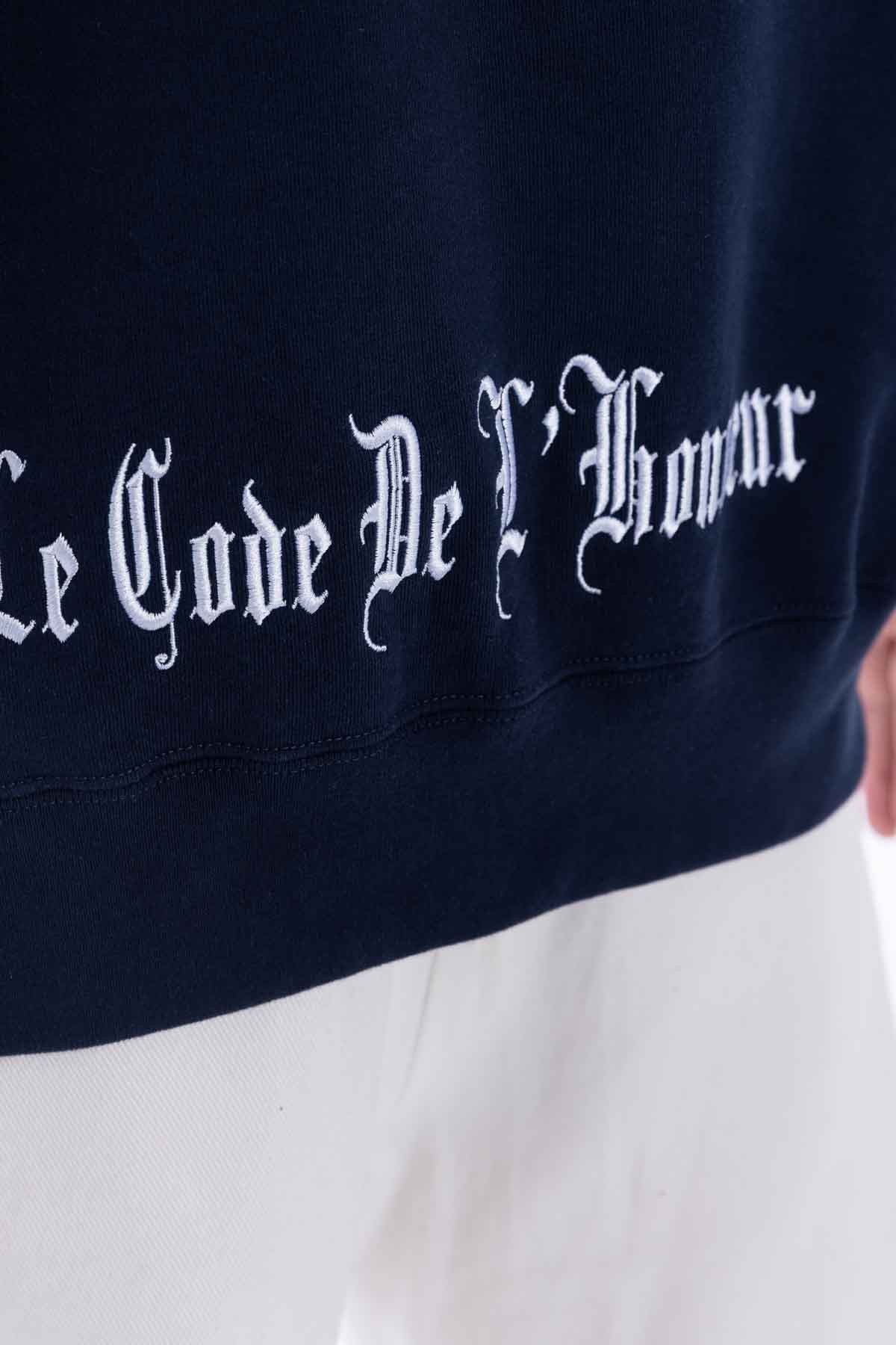 Supreme Curve Piping Hooded Sweatshirt 'Navy'