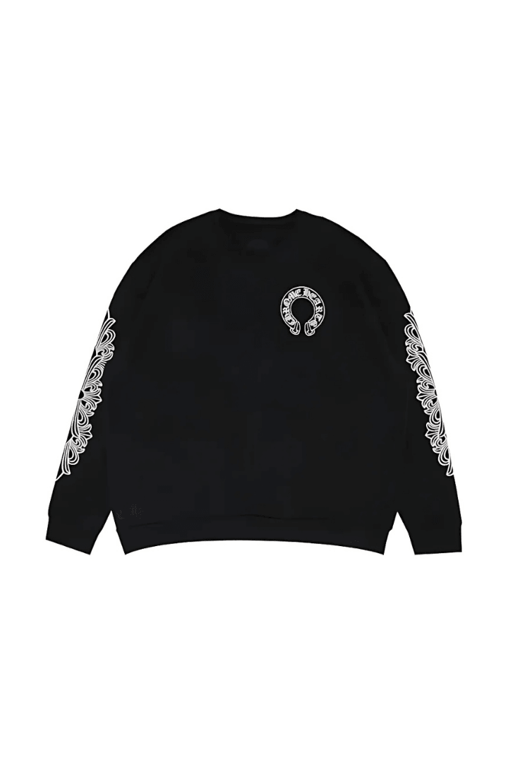 Chrome Hearts Horseshoe Logo Crewneck Sweatshirt 'Black'