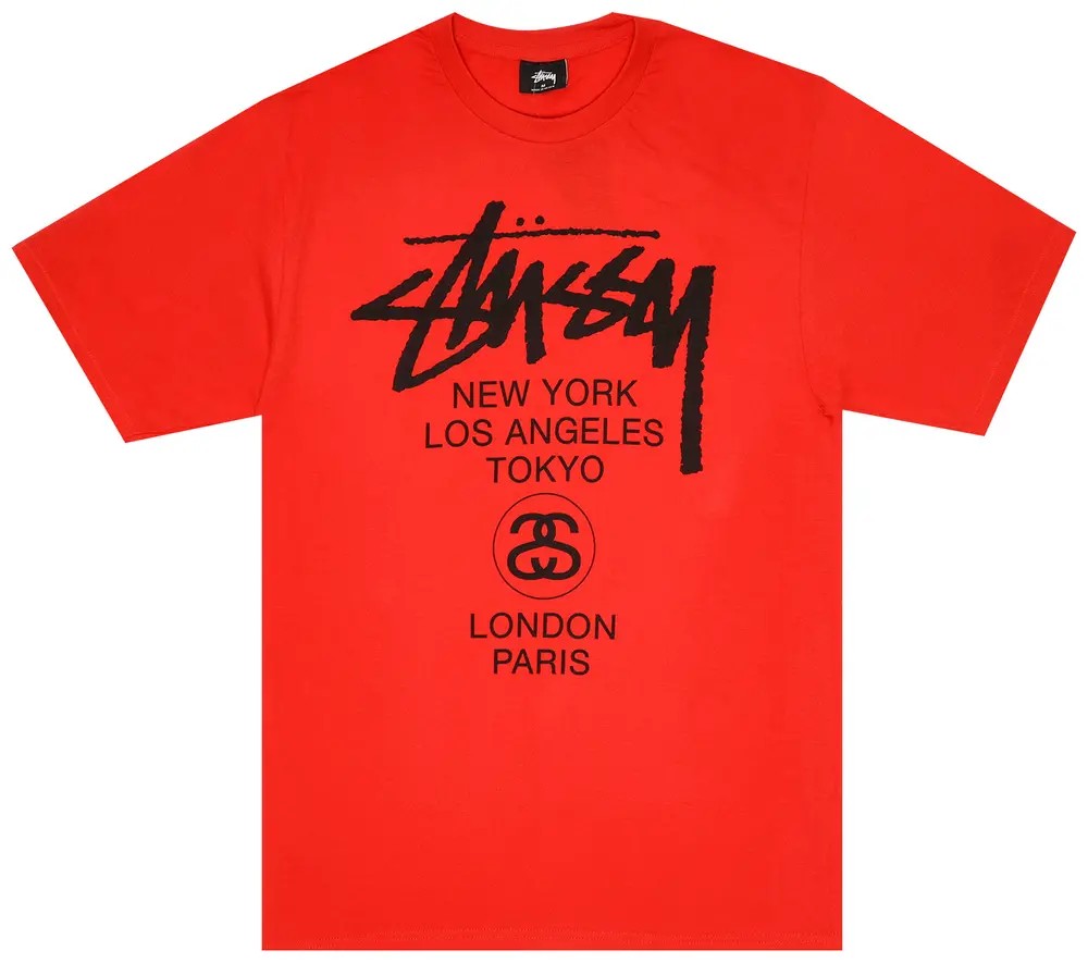 Stüssy World Tour Tee Red