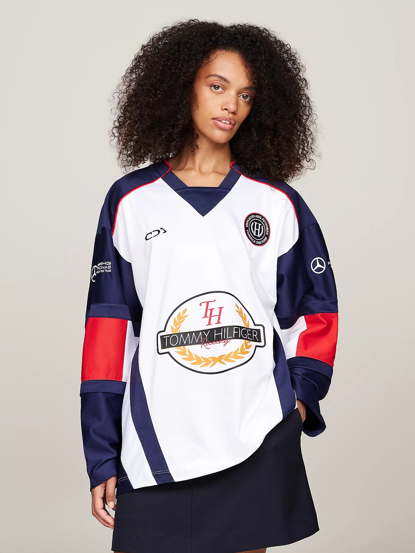 Tommy x Mercedes F1 x CR Back Graphic Hockey Jersey