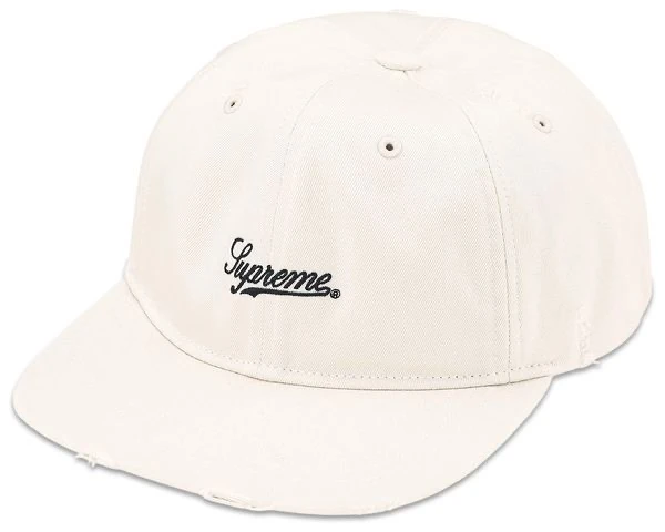 Supreme Distressed Script 6-Panel 'Stone